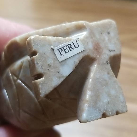 Handcarved Soapstone Owl Figurine Peru - Picture 5 of 5